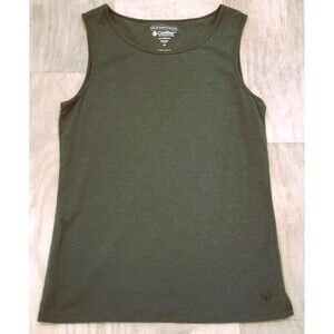 Coolibar UPF 50+ Size M Womens Everyday Basic Tank Olive Green Sun Protection
